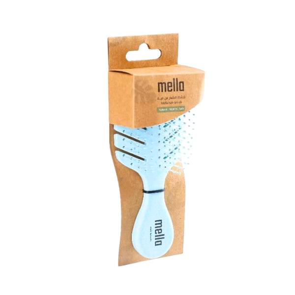 Detangling Hair Brush Natural Fibers Mini Light Blue Mila