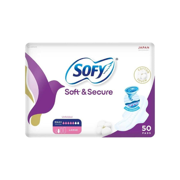 Sanitary Pads Large Compressed Cottony Feel Sofy 50 Pads