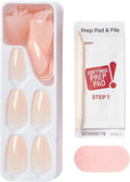 Kiss imPRESS Sand Color Press-On Nails - Short Oval Shape - 30 Pieces