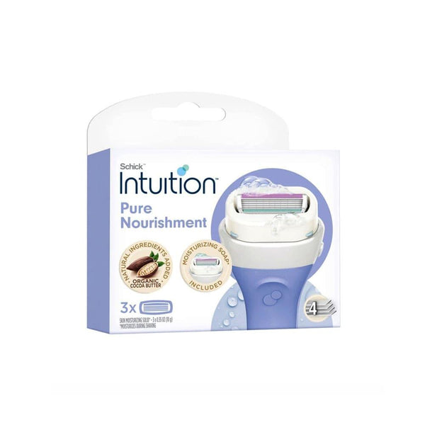 Intuition Razor Refills Organic Cocoa Butter Moisturizing Schick 3 Count