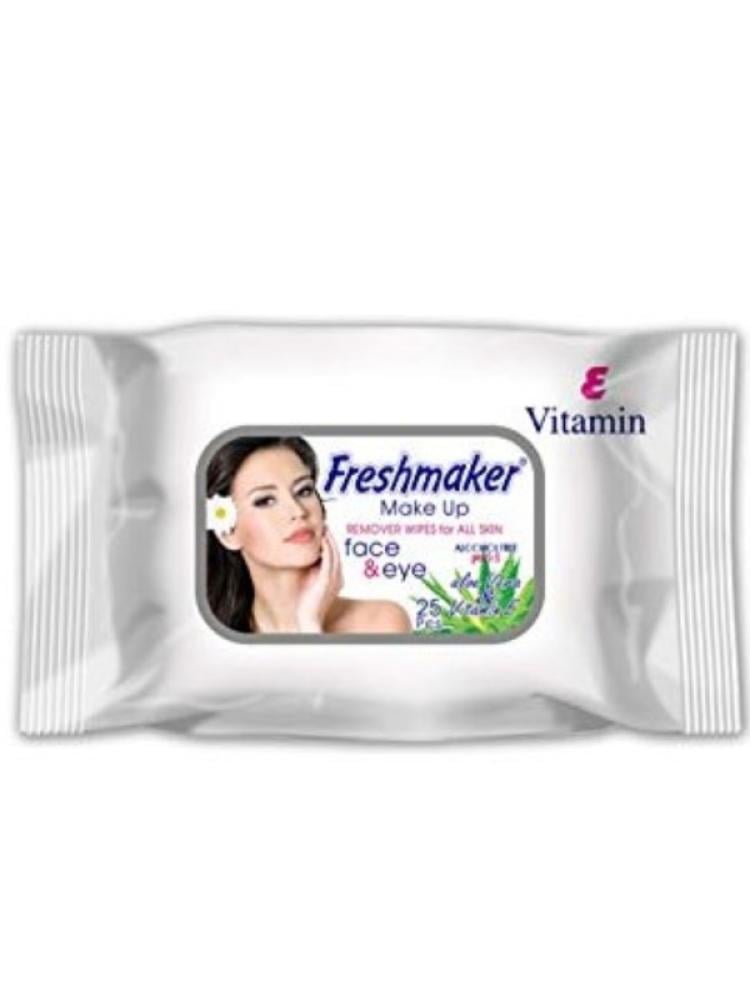 Freshmaker Vitamin E & Aloe Vera Makeup Remover Wipes - 25 Count