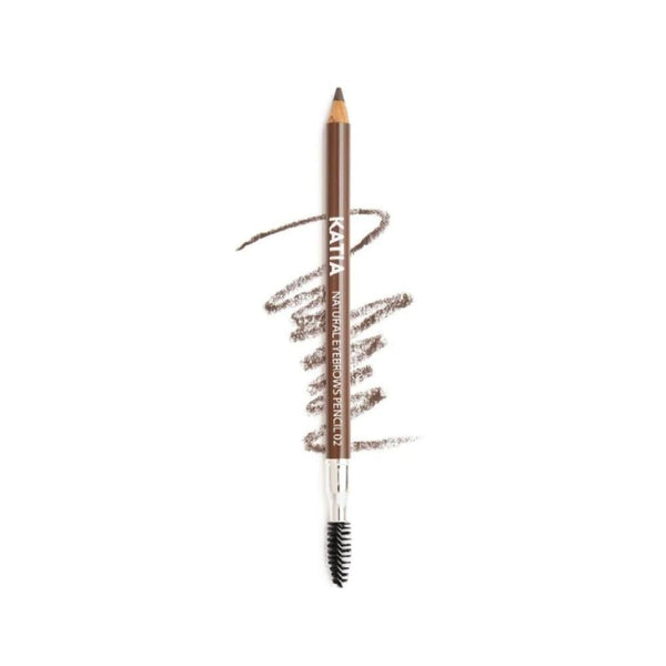 Katia Eyebrow Pencil 2-in-1, Medium Brown 02, Shaping and Defining