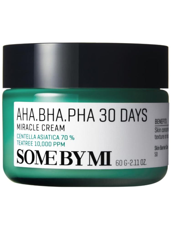 Some By Mi Tea Tree & Centella Asiatica Miracle Cream - AHA BHA PHA - 60g