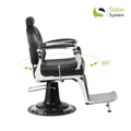 Salon System Men's Barber Chair 88093 - Adjustable Height & Footrest