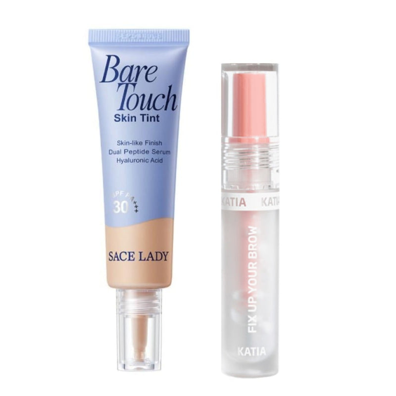 Sis Lady No Makeup Duo Set: Skin Tint SPF30 & Clear Eyebrow Mascara