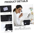 Salon System Travel Cosmetic Bag - Water-Resistant Nylon - Dual-Zipper Design