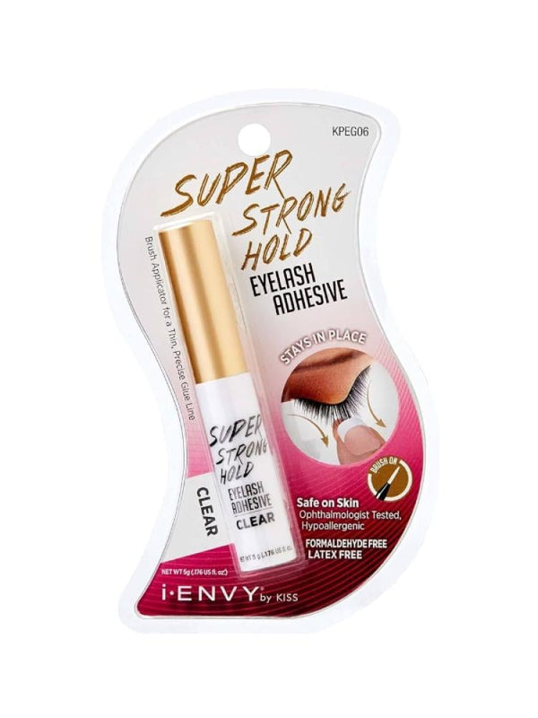 Kiss I-Envy Strong Hold Eyelash Adhesive - Clear, 5g