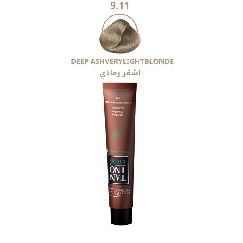 Blonde Hair Dye 9.11 Very Light Ash Permanent Color Salvatore 60g