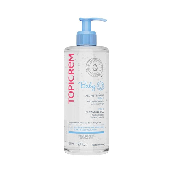 Topicrem Baby Cleansing Gel 2-in-1 Face, Body & Hair Wash 500ml