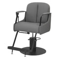 Salon System G20A60 Gray Hair Cutting & Styling Chair with Chrome Base