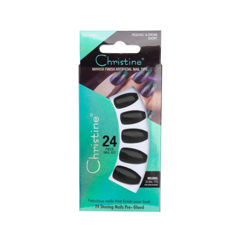Christine Colored Nail Set, Self-Adhesive, 24 Pieces, Design 022