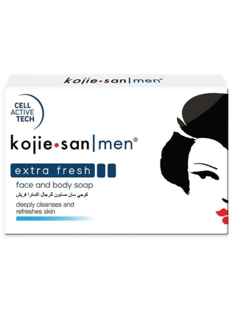 Kojie San Extra Fresh Soap for Men - Menthol, Cell Active Tech - 135g