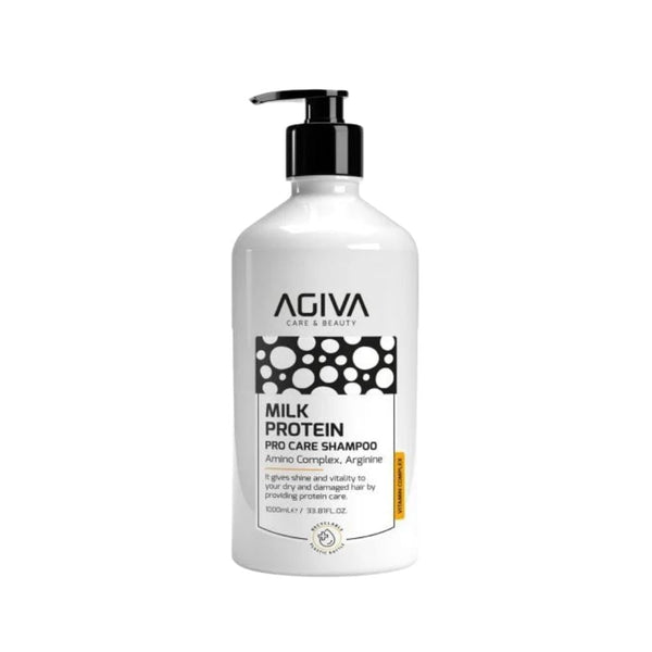 Agiva Milk Protein Shampoo for Damaged Hair Repair & Hydration, 1000 ml