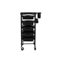 Salon System Black Salon Trolley with Side Stand - Model A192