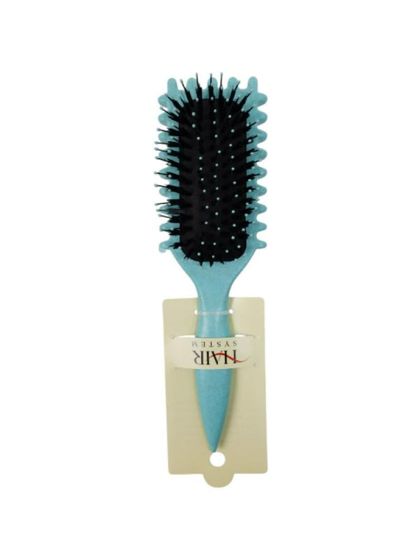 HAIR SYSTEM Curly Hair Styling Brush Dual-Shape Scalp-Friendly Design Random Color