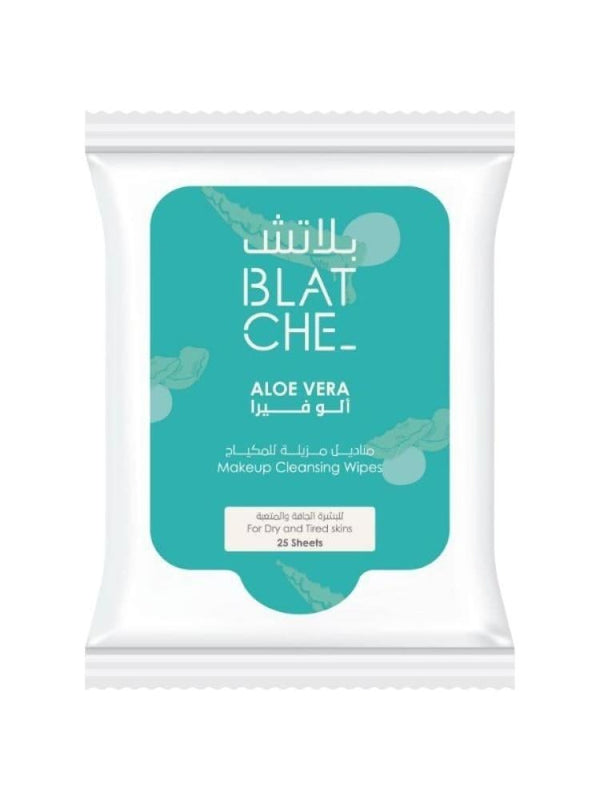 Blatche Aloe Vera Makeup Removing Wipes for Dry Skin - 25 Wipes