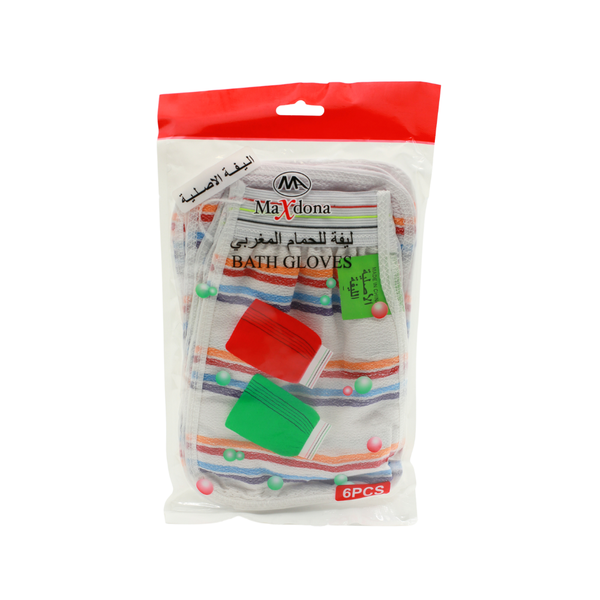 Maxdona Moroccan Loofah Body Exfoliator 6 Piece Set