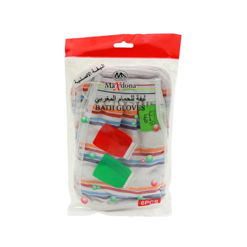 Maxdona Moroccan Loofah Body Exfoliator 6 Piece Set