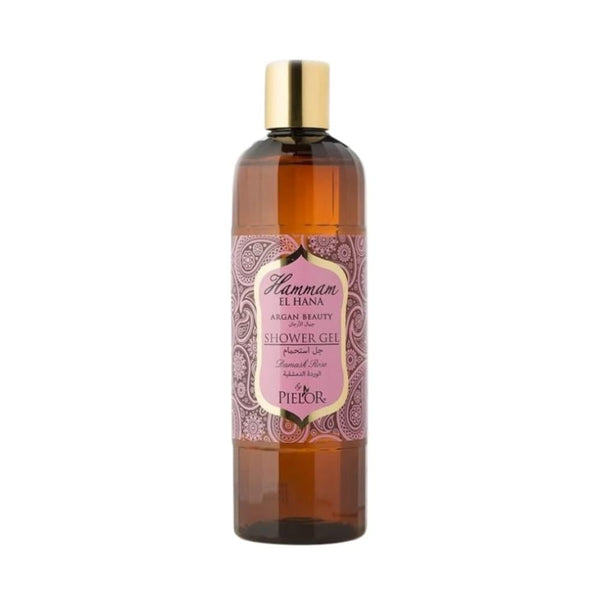 Pielor Argan Bath Shower Gel, Rose Extract, Moisturizing, 600 ml