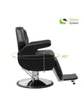 Salon System Men's Barber Chair Land Cruiser Black Striped - Model 2025