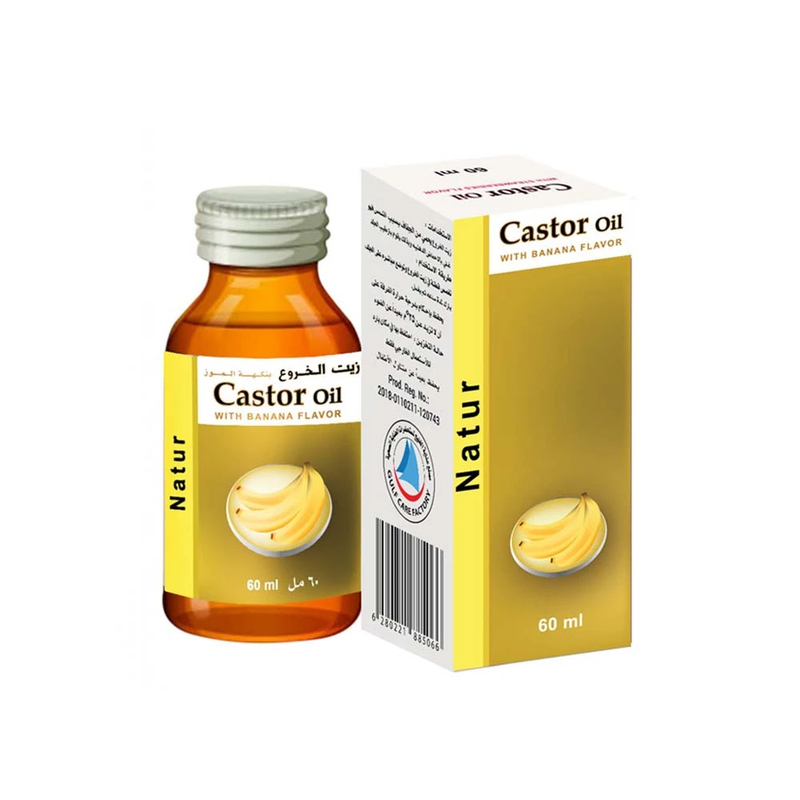 Natur Castor Oil Banana Flavored Hair and Body Oil 60ml