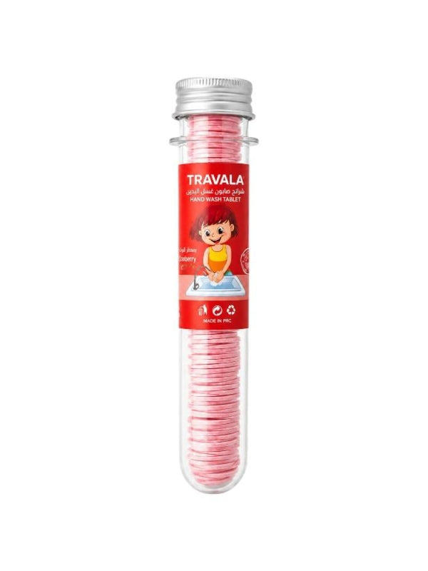 Hand Wash Tablets Strawberry Scent Travel Portable Travala 50 Pack
