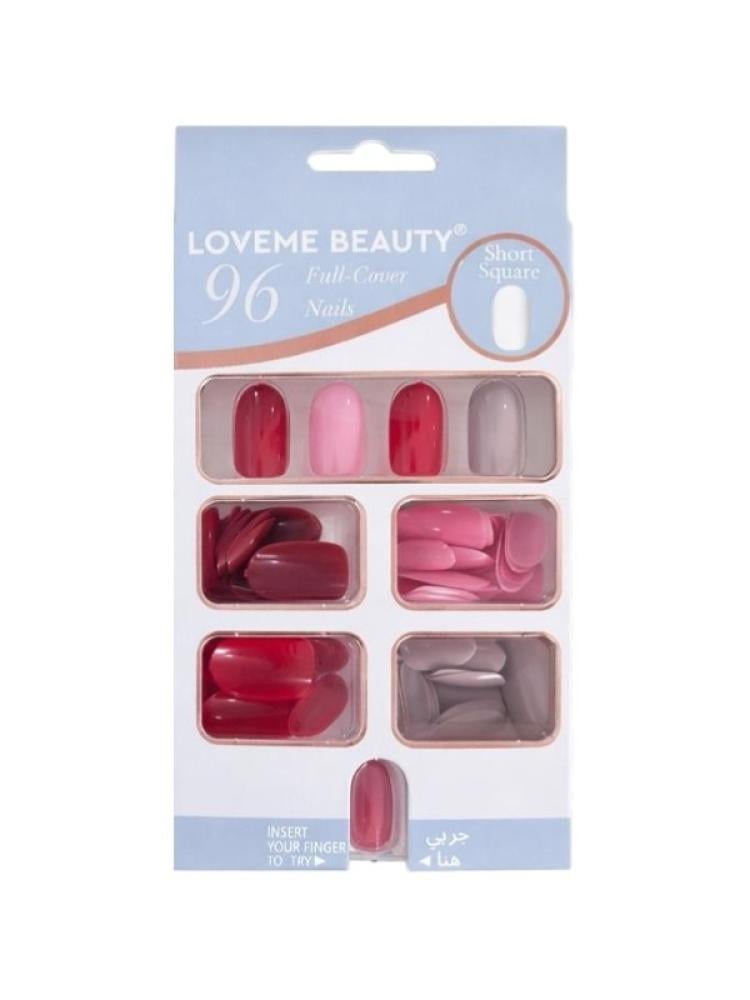 Best Short Square Press on Nails Full Cover 96 Pcs Loveme Beauty