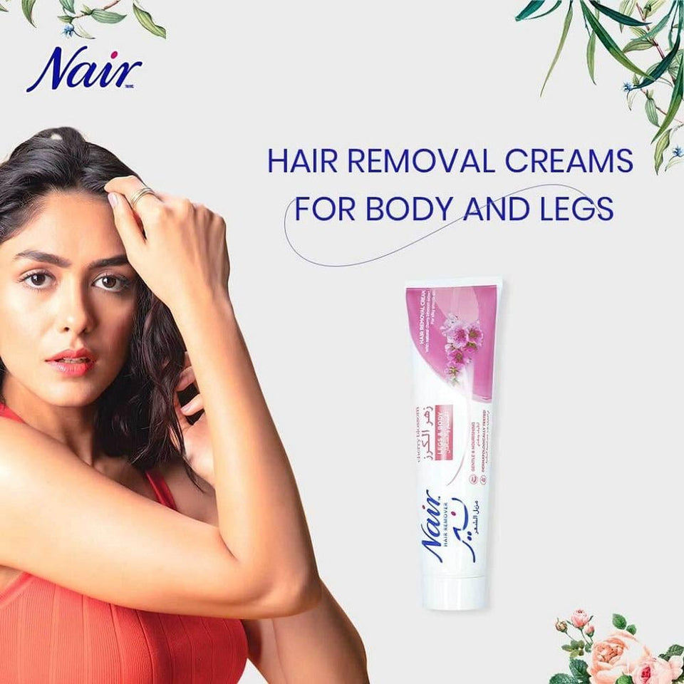 Nair Hair Removal Cream with Cherry Blossom for Legs & Sensitive Areas 110gm