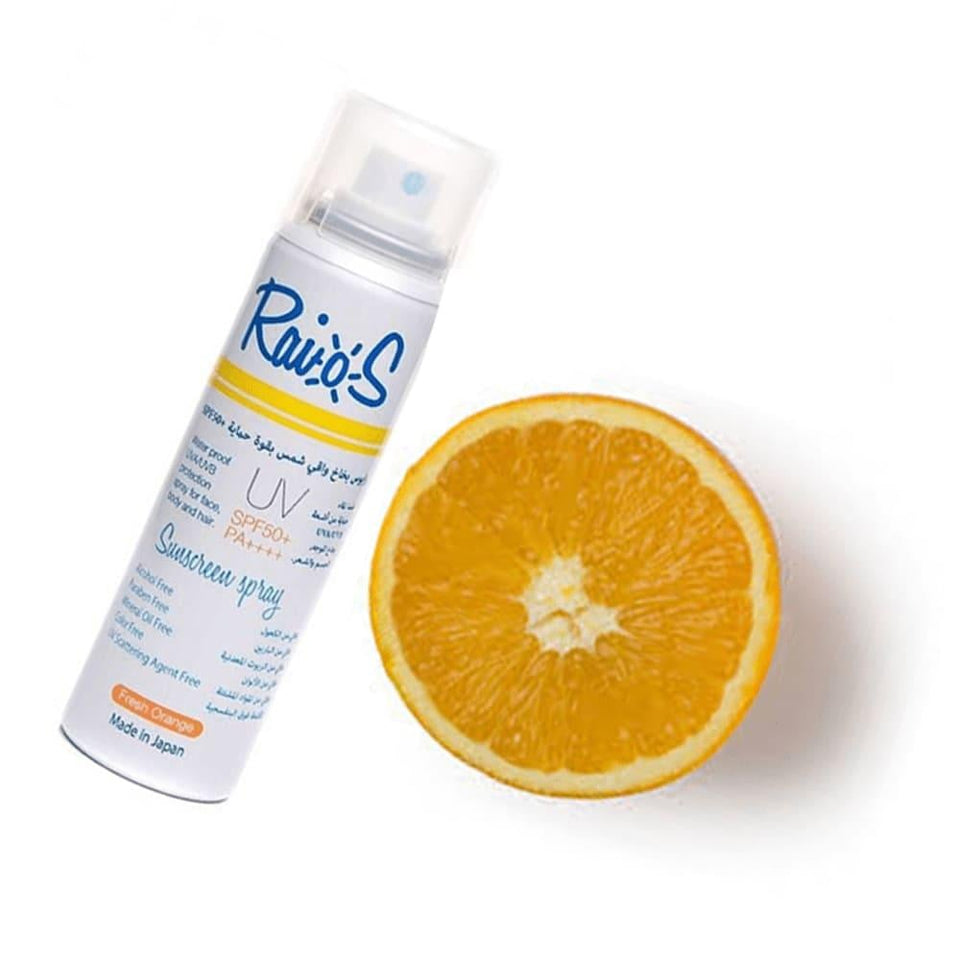 Raios Sunscreen Spray SPF 50 Orange Fragrance Sun Protection 70ml