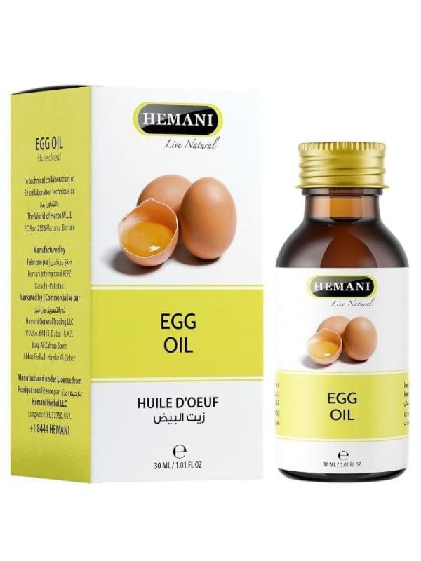 Egg Oil Nourishing Hair and Skin Treatment by Hemani 30ml