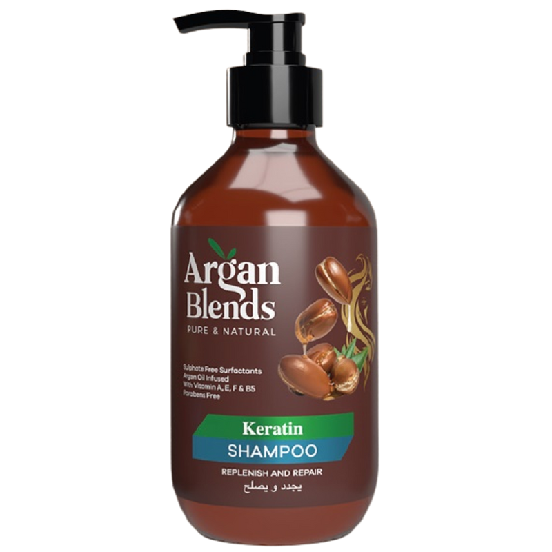 Shampoo Keratin Argan Oil Smoothing Formula Argan Blends 300ml