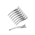 Hair Clips For Sectioning Hair Silver Metal Styling Sasha 12 Pieces