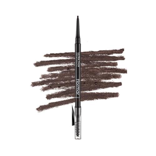Flormar Ultra Thin Brow Pencil, Waterproof, Dark Brown, Built-in Brush