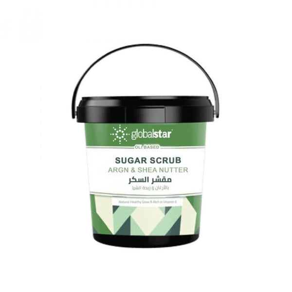 Global Star Argan Oil & Shea Butter Sugar Scrub for Exfoliation and Hydration 600g