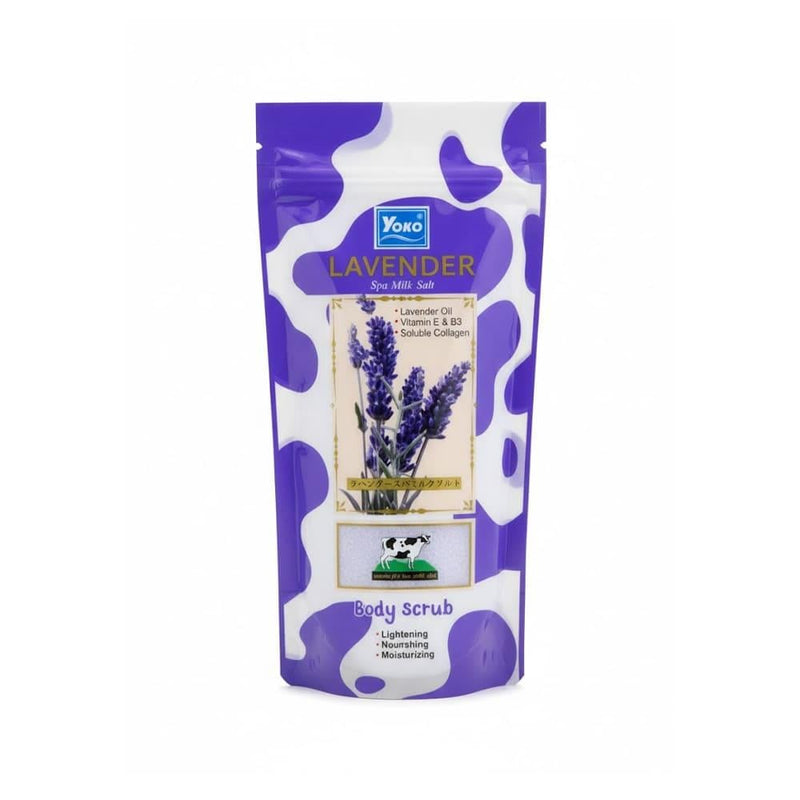 Best Body Scrub Lavender Milk Salt Exfoliating Yoko 300g