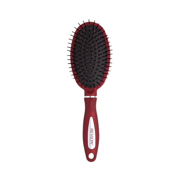 Revlon Oval Thermal Styling Hairbrush, Red, Adjustable Heat