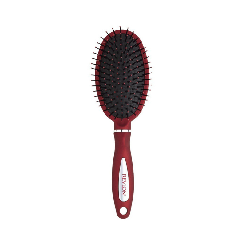 Revlon Oval Thermal Styling Hairbrush, Red, Adjustable Heat