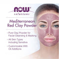 NOW Moroccan Red Clay Powder, 100% Natural, Skin Brightening, 170g