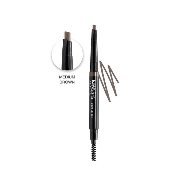 Make Over 22 Pro Definer Eyebrow Pencil, Medium Brown, EP003