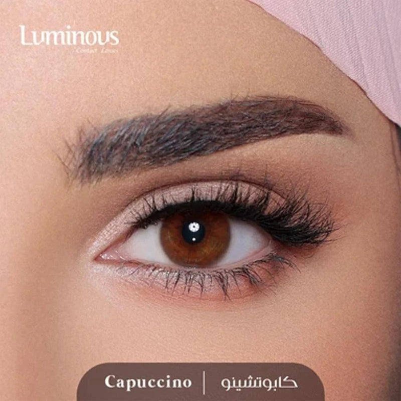Monthly Contact Lenses Cappuccino HydraClear Natural Look Luminous 2 Pack
