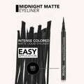 Flormar Midnight Matte Liquid Eyeliner, 01 Black, Smudge-Proof