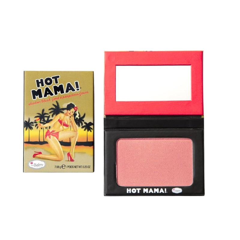 Hot Mama Blush Peachy Pink Shimmer Powder The Balm 7g