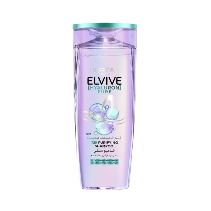 L'Oreal Paris Elvive Hyaluron Pure Shampoo, Salicylic Acid, 400ml