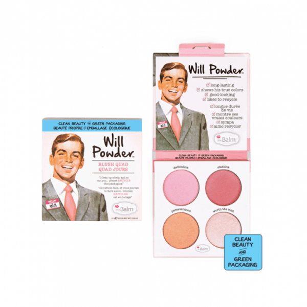 The Balm Well Powder Cheek Kit 4-Shade Blush and Eyeshadow Palette
