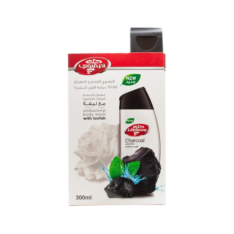Lifebuoy Charcoal and Mint Antibacterial Body Wash, 300ml