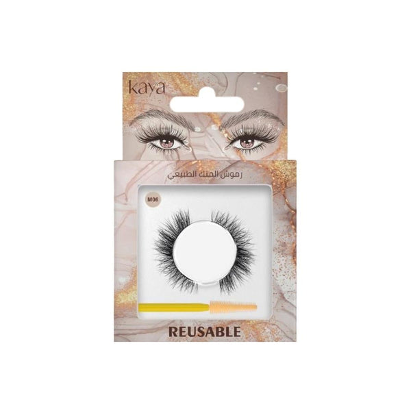 Kaya Natural Mink Eyelashes M6 100% Siberian Mink Hair Reusable