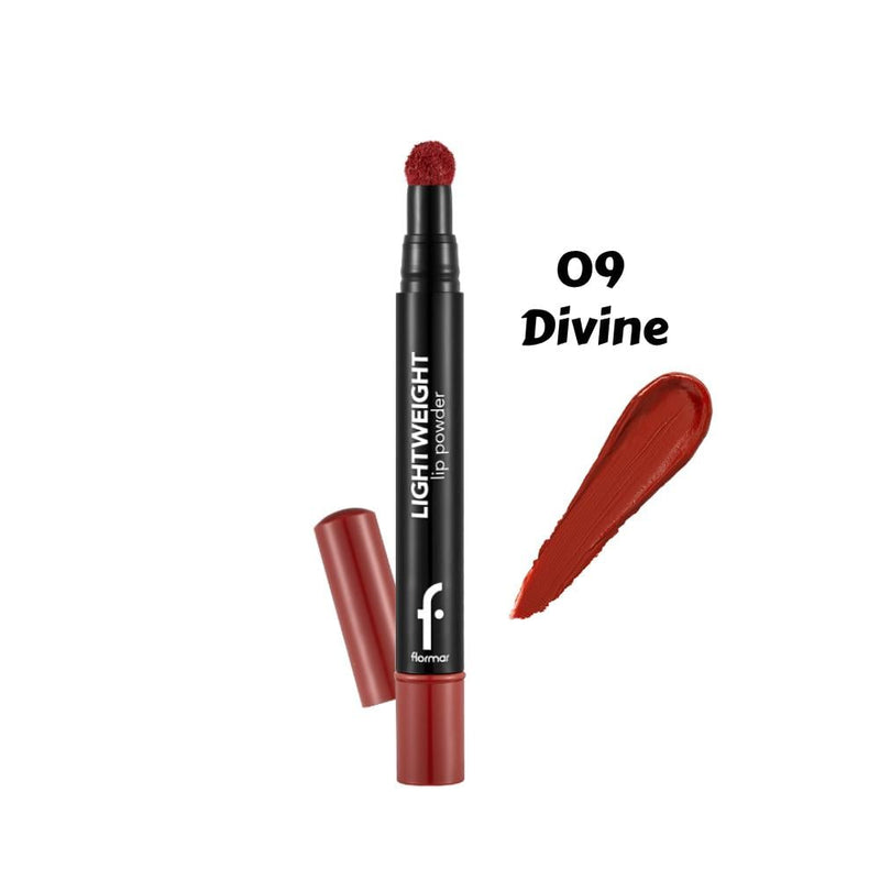 Flormar Light Wigget Lipstick, Soft Matte Finish, 09 Divine, with Shea Butter & Vitamin E