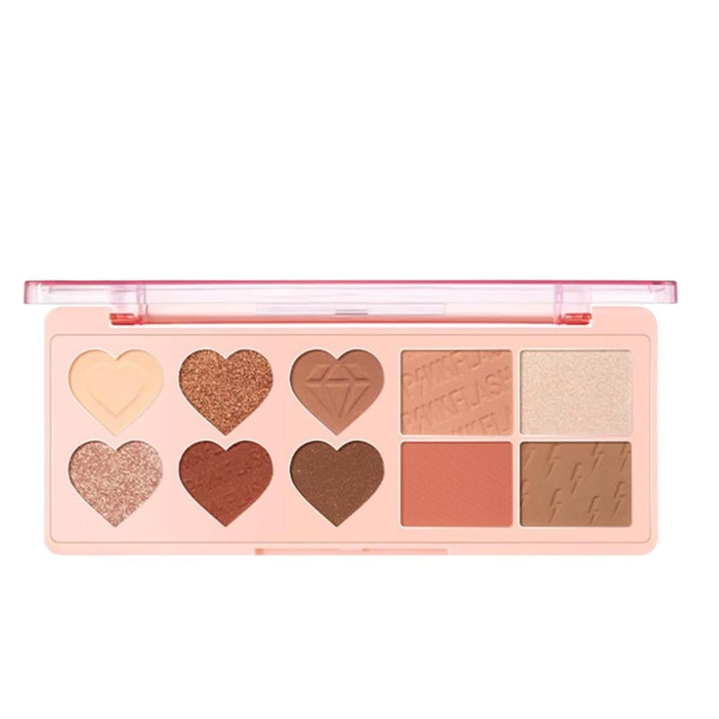 Pink Flash Multi-Use Makeup Palette, Eyeshadow, Blush, Contour, Highlighter, 03
