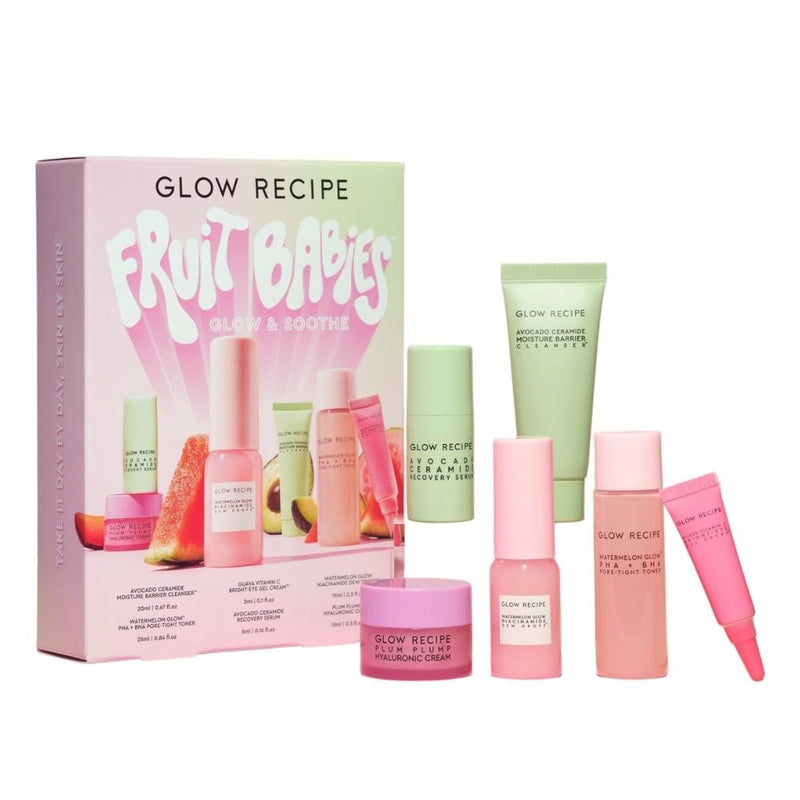 Glow Recipe Fruit Babies Travel Size Skincare Set with PHA, BHA, Niacinamide