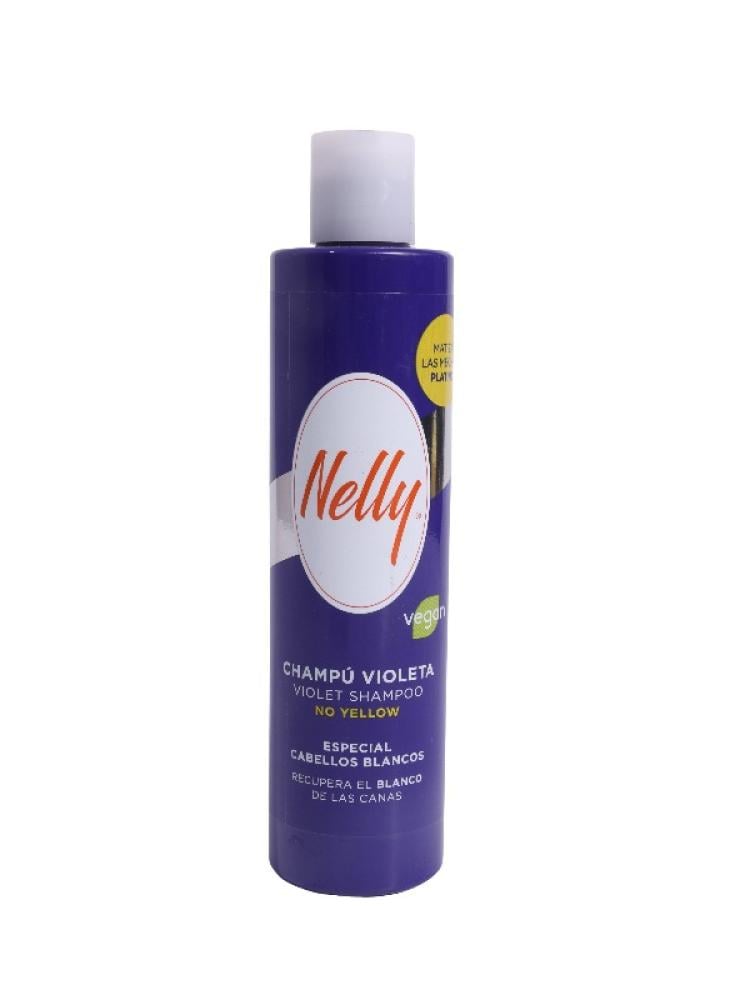 Nelly Purple Shampoo for Blonde & Grey Hair - Neutralizes Yellow Tones - 250ml